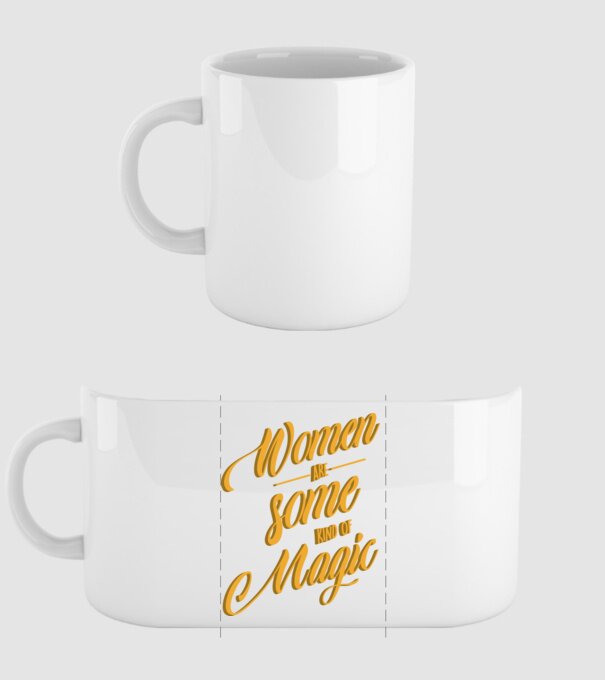 Women are magic model alb pe tricou