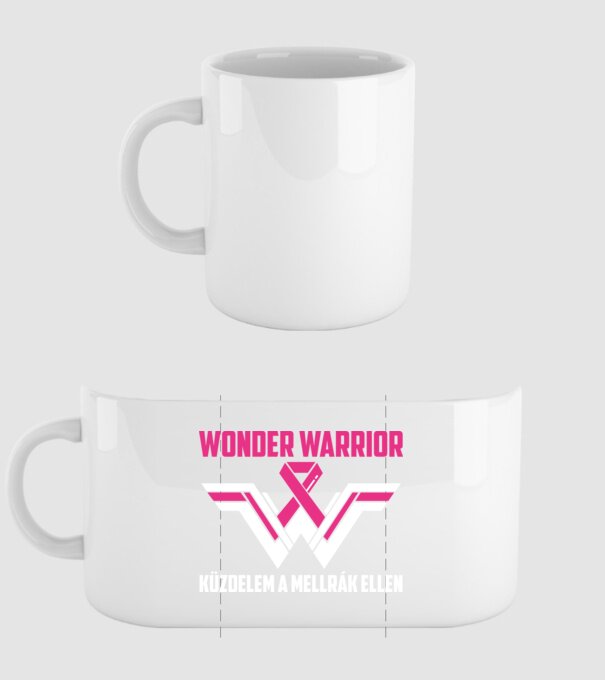WONDER WARRIOR model alb pe tricou