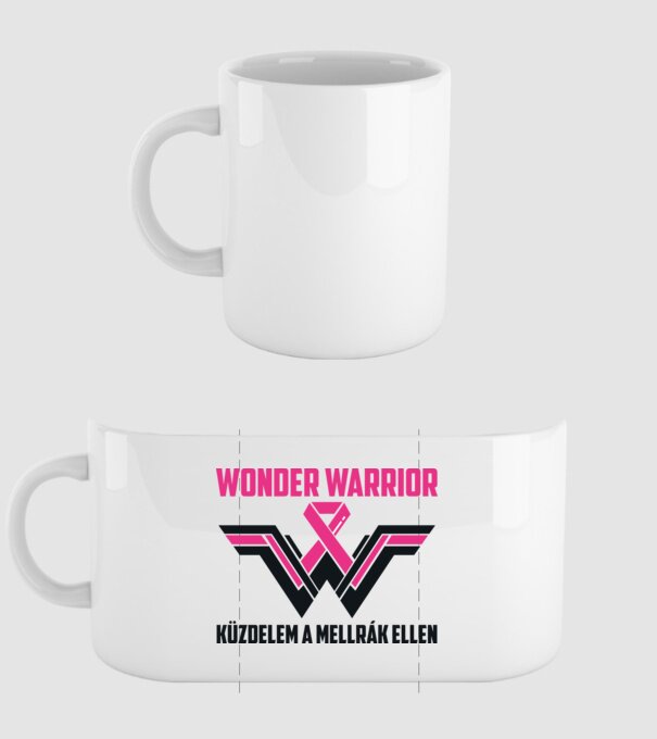 WONDER WARRIOR model alb pe tricou