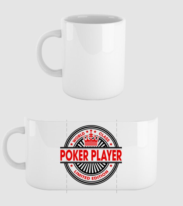 World class JUCĂTOR POKER model alb pe tricou