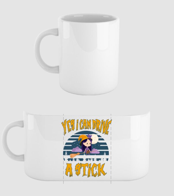Yes, i can drive a stick model alb pe tricou