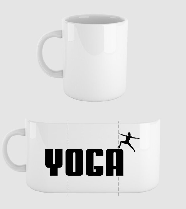 yoga model alb pe tricou