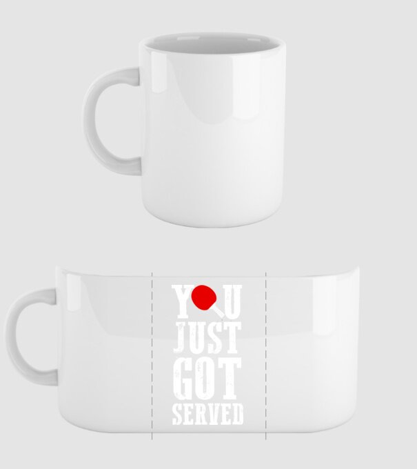 You just got served model alb pe tricou