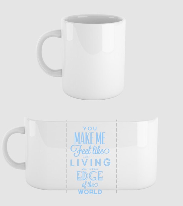 You make me feel like living at the edge of the world model alb pe tricou