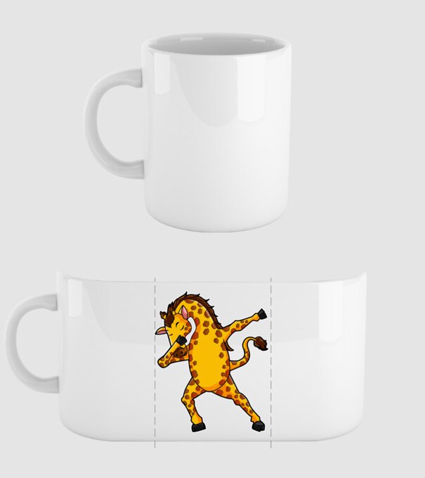 Girafă DAB model alb pe tricou
