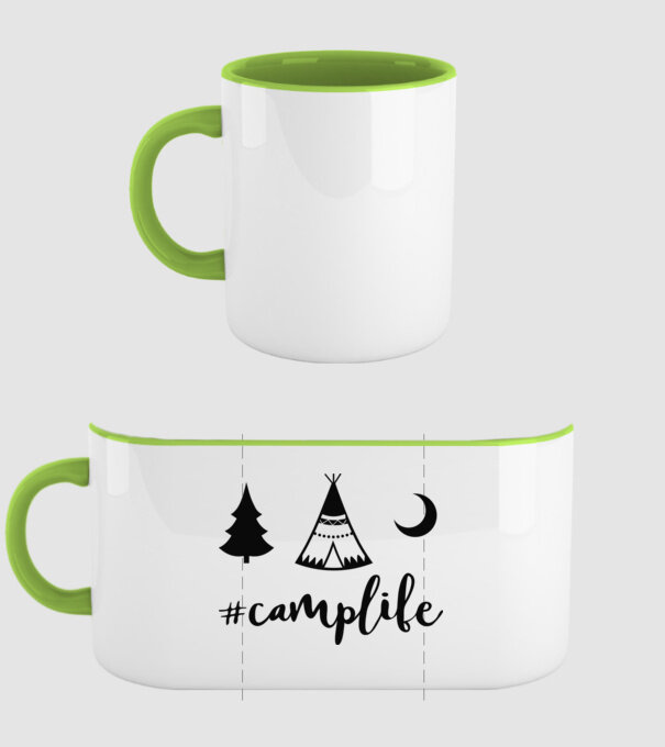 camplife model verde pe tricou