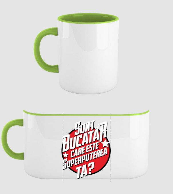 sunt bucătar, care este superputerea ta? model verde pe tricou