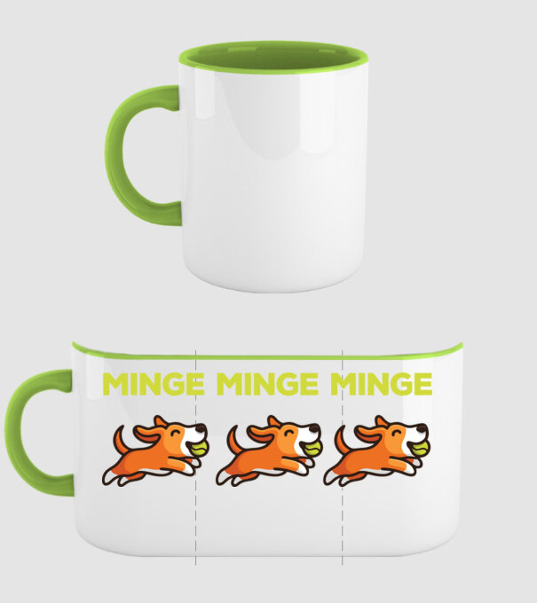 MINGE MINGE MINGE model verde pe tricou
