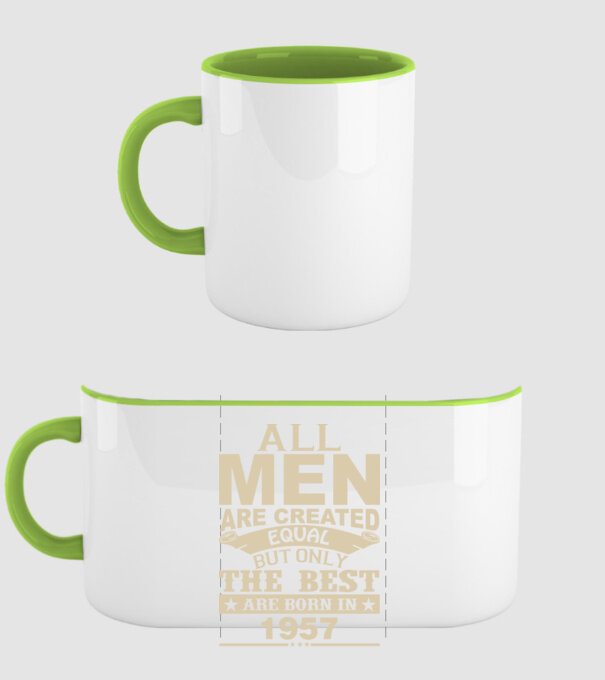 All men are created - 1957 model verde pe tricou