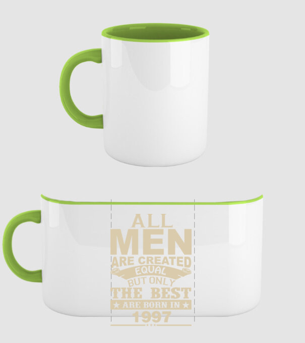 All men are created - 1997 model verde pe tricou