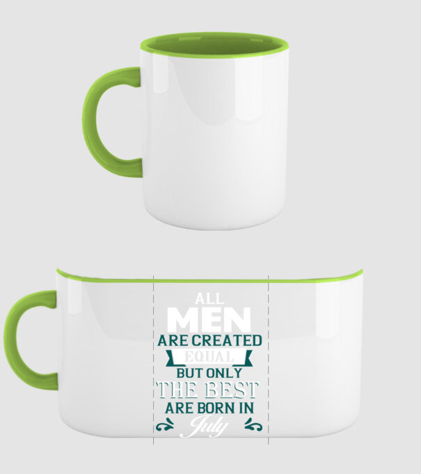 All men created equal but only the beat are born in july model verde pe tricou