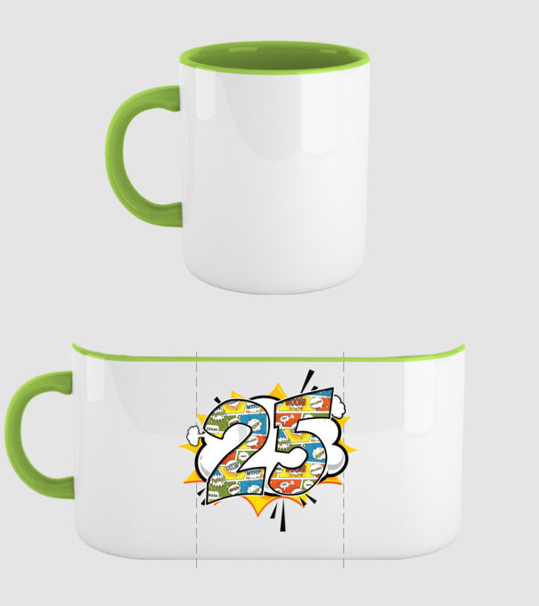 Birthday Comic Number 25 model verde pe tricou