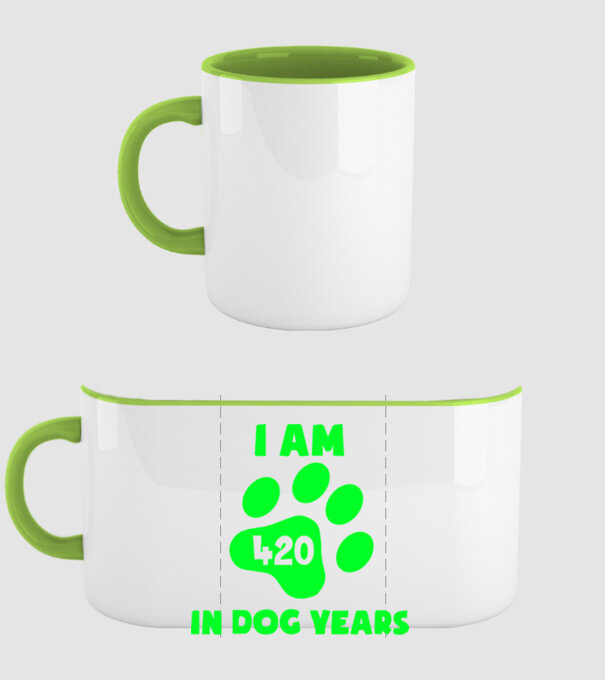 Dog Year - 420 model verde pe tricou