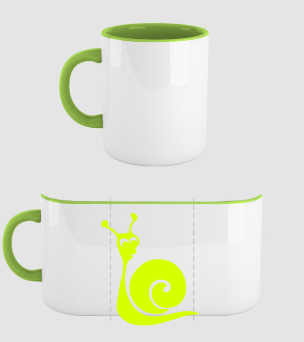 Snail model verde pe tricou
