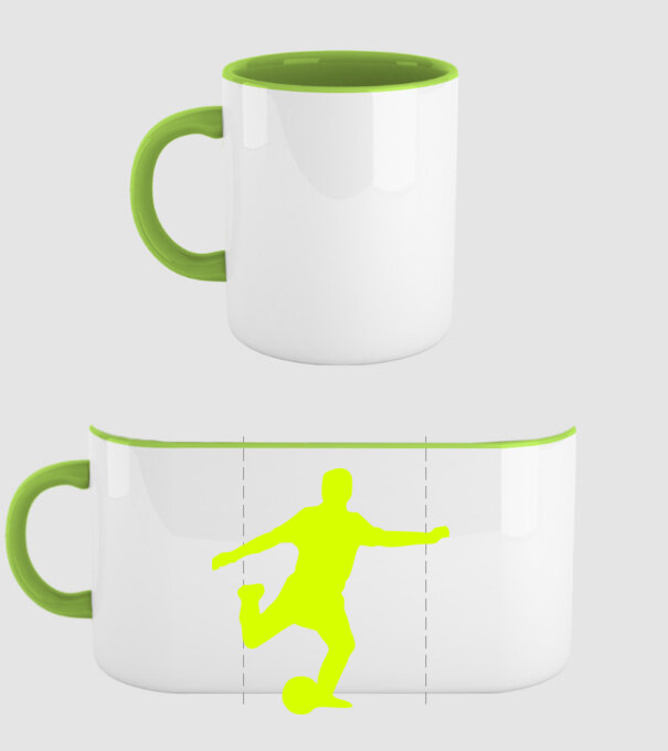 fotbal 2 model verde pe tricou