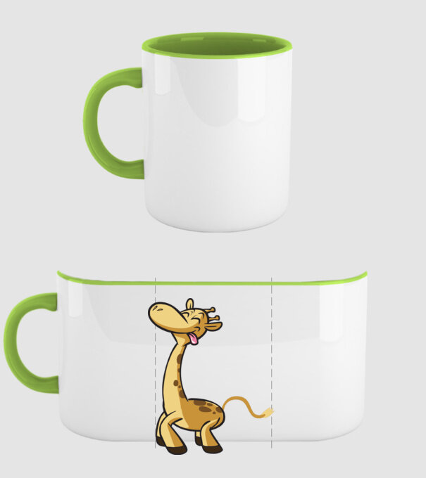 Giraffe model verde pe tricou