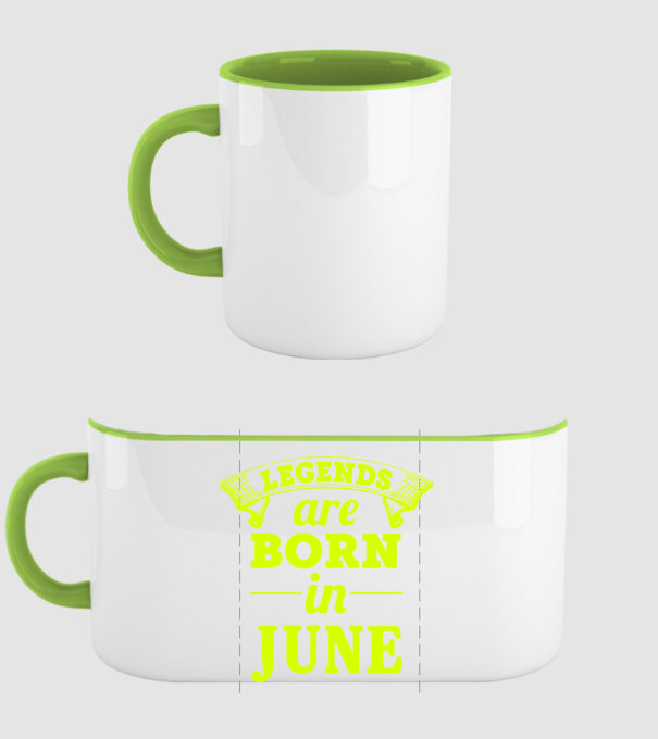 Legends are born in June model verde pe tricou