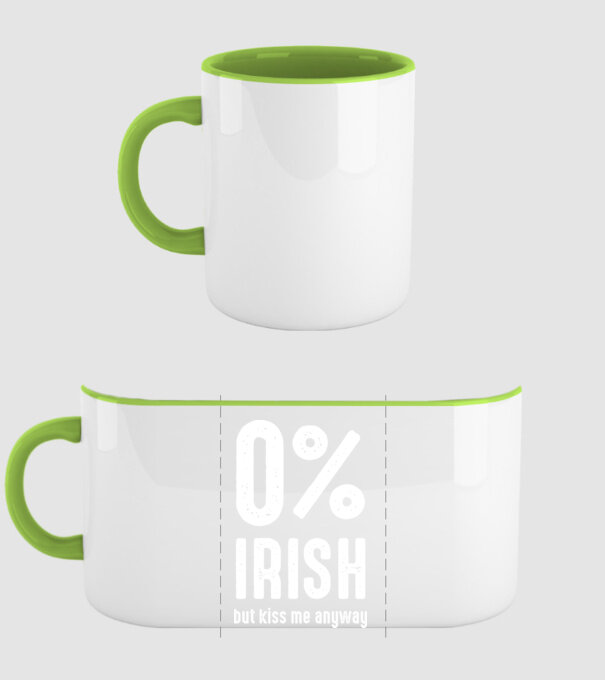 Not Irish but kiss me model verde pe tricou