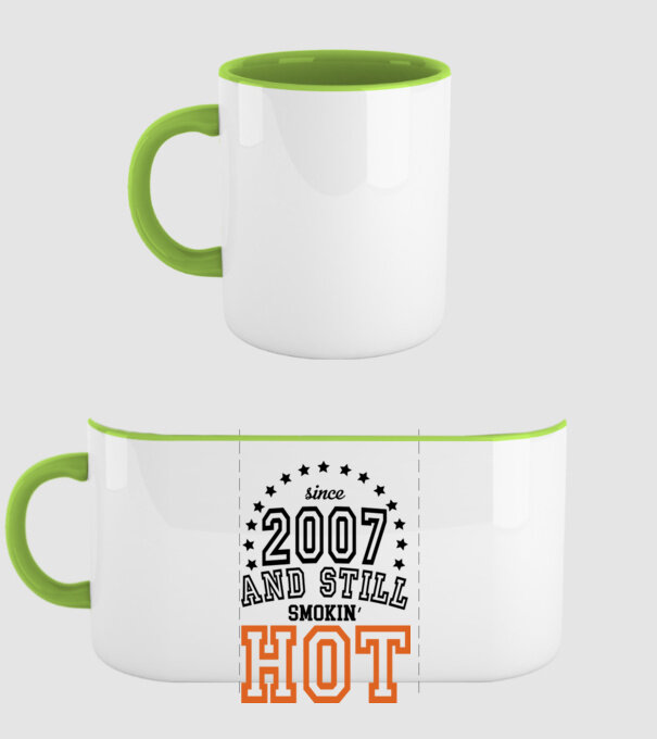 'Since and still smokin'' hot - 2007' model verde pe tricou