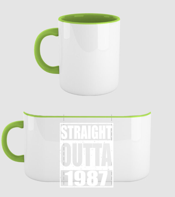 Straight Outta - 1987 model verde pe tricou