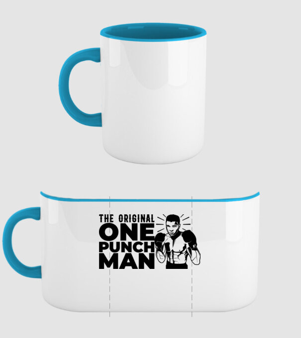 Ali the original one punch man model albastru deschis pe tricou