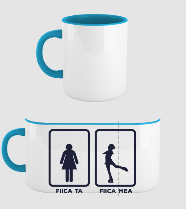 fiica ta - fiica mea model albastru deschis pe tricou