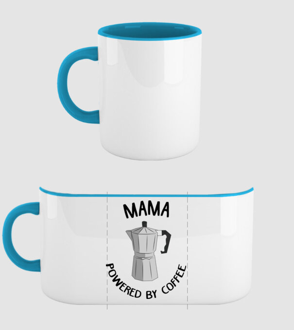 Mama powered by coffee_D1655019 model albastru deschis pe tricou