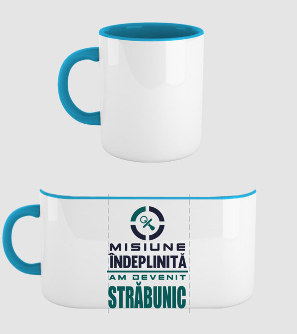misiune îndeplinită - am devenit străbunic model albastru deschis pe tricou