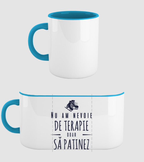 nu am nevoie de terapie doar să patinez model albastru deschis pe tricou