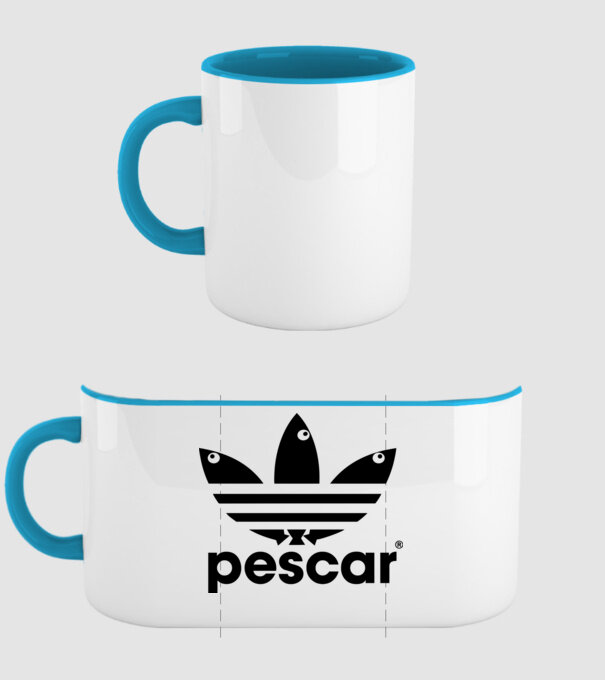 Pescar original model albastru deschis pe tricou