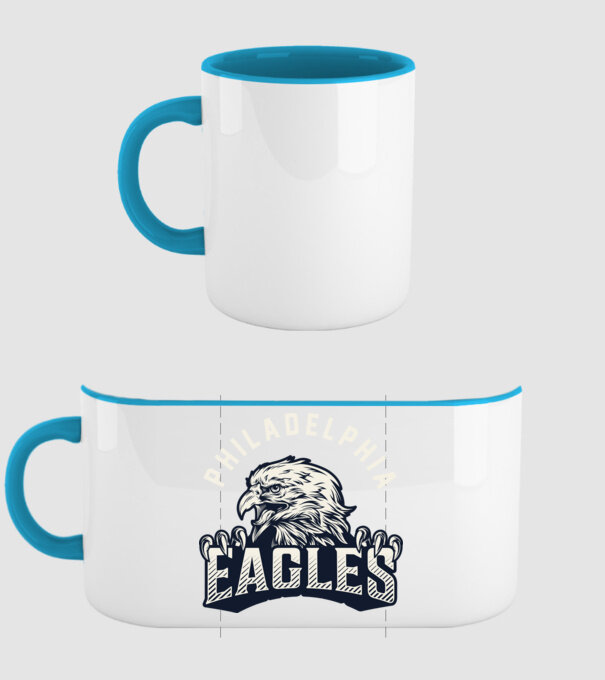 Philadelphia Eagles model albastru deschis pe tricou