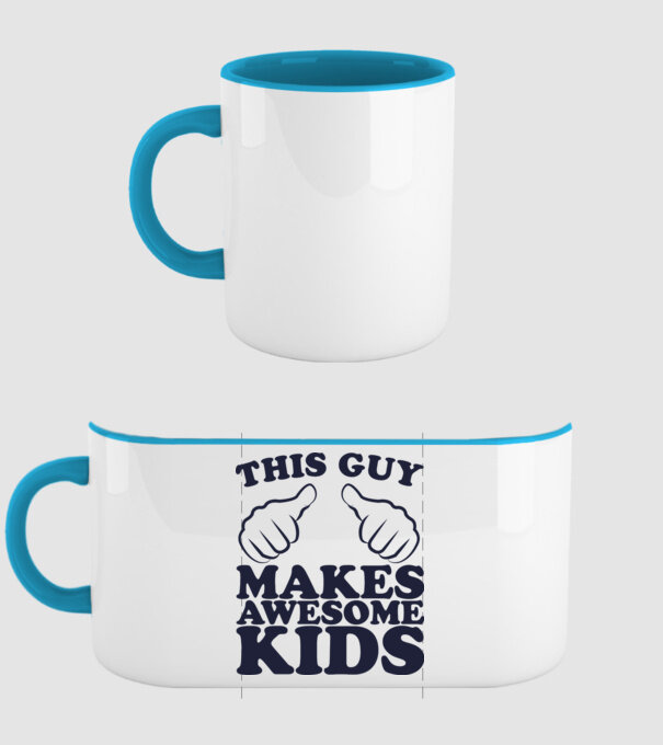 this guy makes awesome kids model albastru deschis pe tricou
