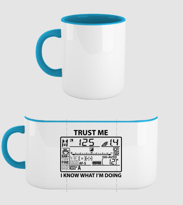 Trust me i'm a photographer model albastru deschis pe tricou