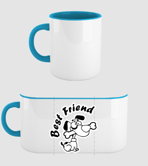 Best Friends model albastru deschis pe tricou