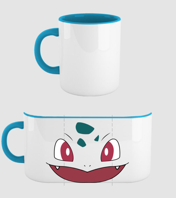 Bulbasaur model albastru deschis pe tricou