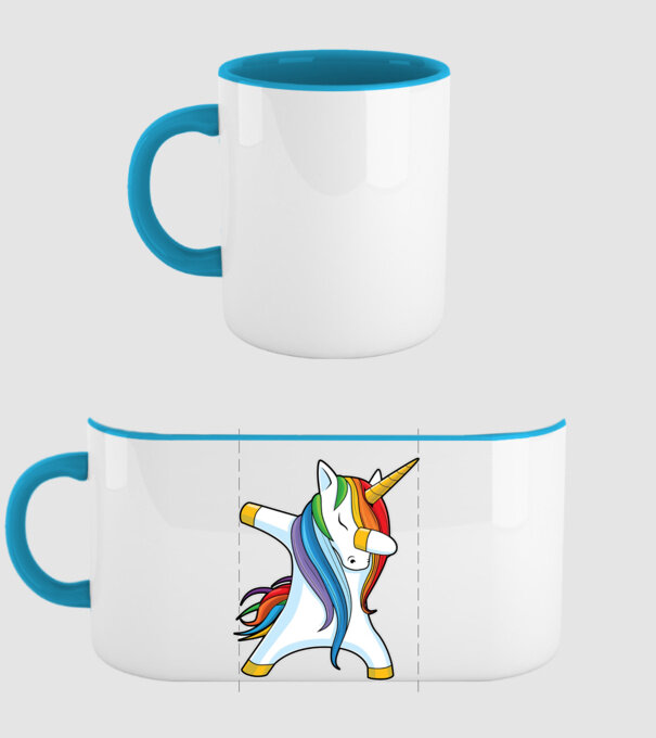 DAB Unicorn 2 model albastru deschis pe tricou