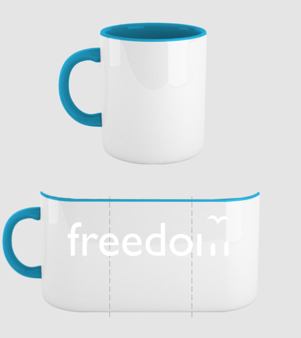 Freedom model albastru deschis pe tricou
