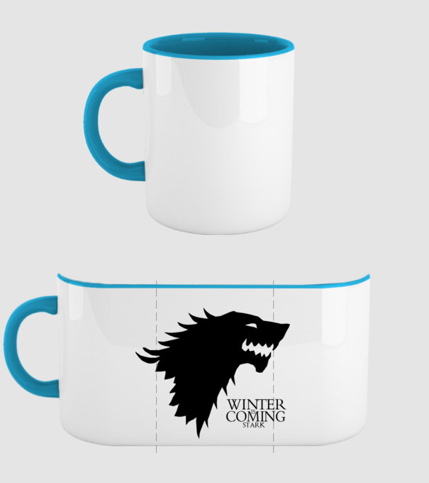game of thrones winter is coming model albastru deschis pe tricou