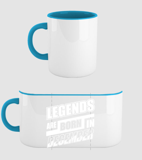 Legends are born in December model albastru deschis pe tricou