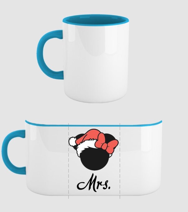 mrs christmas model albastru deschis pe tricou