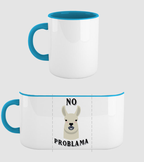 No problama model albastru deschis pe tricou