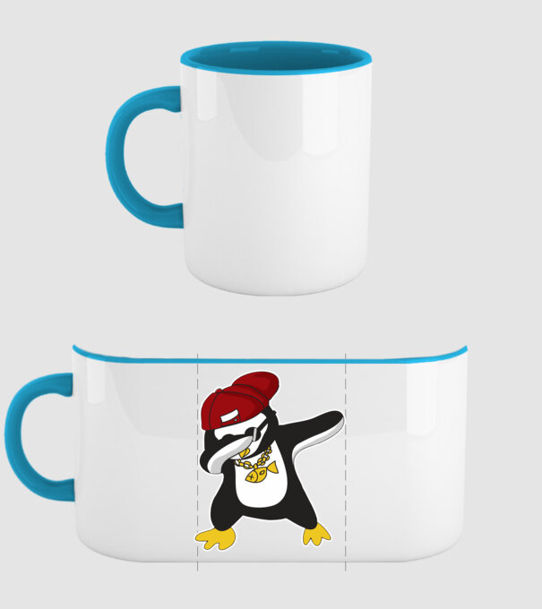 Pinguin DAB model albastru deschis pe tricou