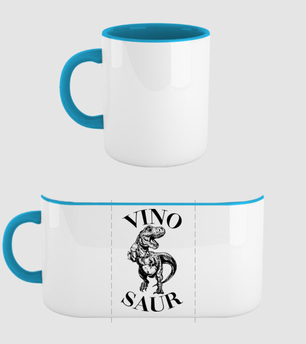 Vinosaur model albastru deschis pe tricou