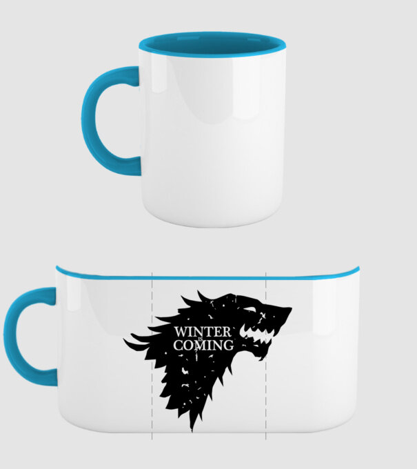 Winter is Coming model albastru deschis pe tricou