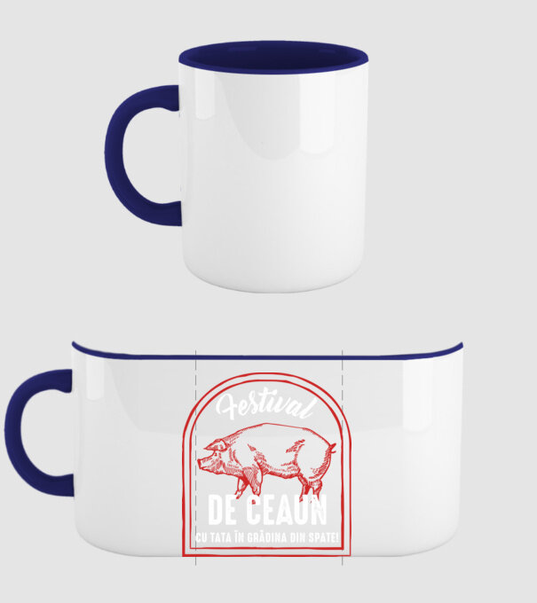 Festival de ceaun - cu tata în grădina din spate! model albastru închis pe tricou