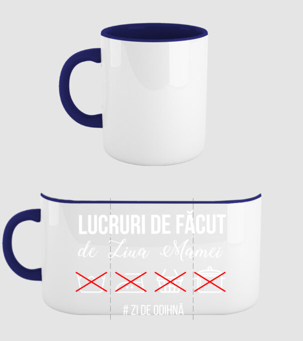 Lucruri de făcut de Ziua Mamei - # zi de odihnă model albastru închis pe tricou