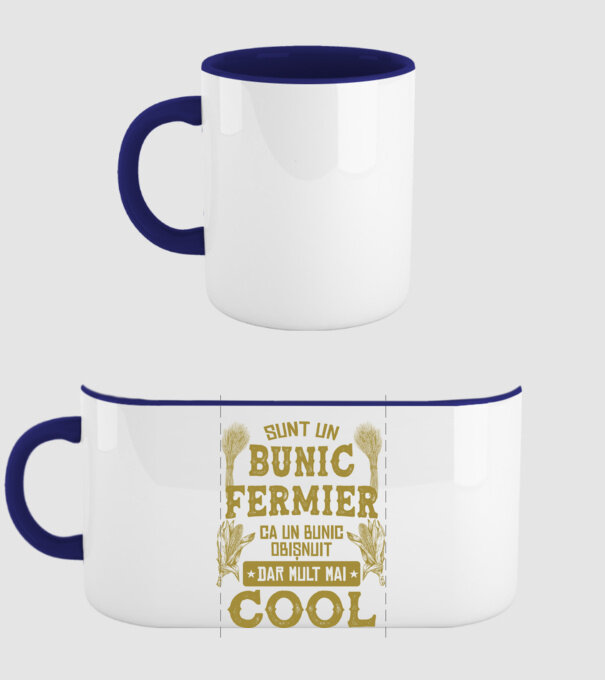 Sunt un bunic fermier, ca un bunic obișnuit, v model albastru închis pe tricou