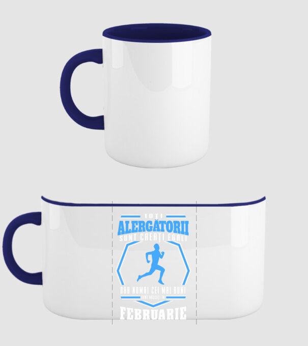 Toți alergătorii sunt creați egali, dar numai cei mai buni sunt născuți în februarie model albastru închis pe tricou
