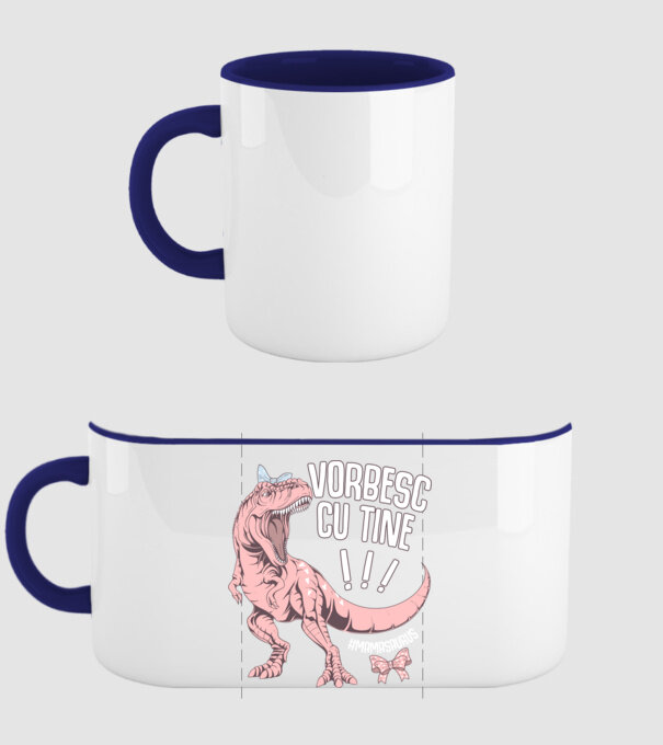 Vorbesc cu tine! #mamasaurus model albastru închis pe tricou