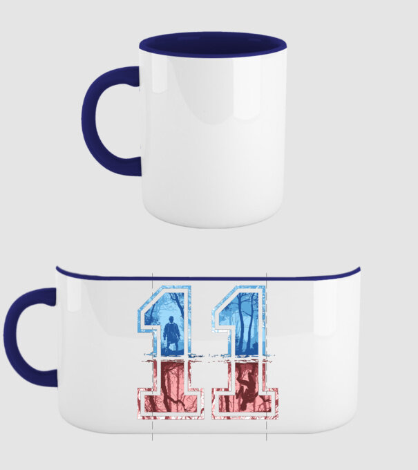 11 eleven stranger things model albastru închis pe tricou